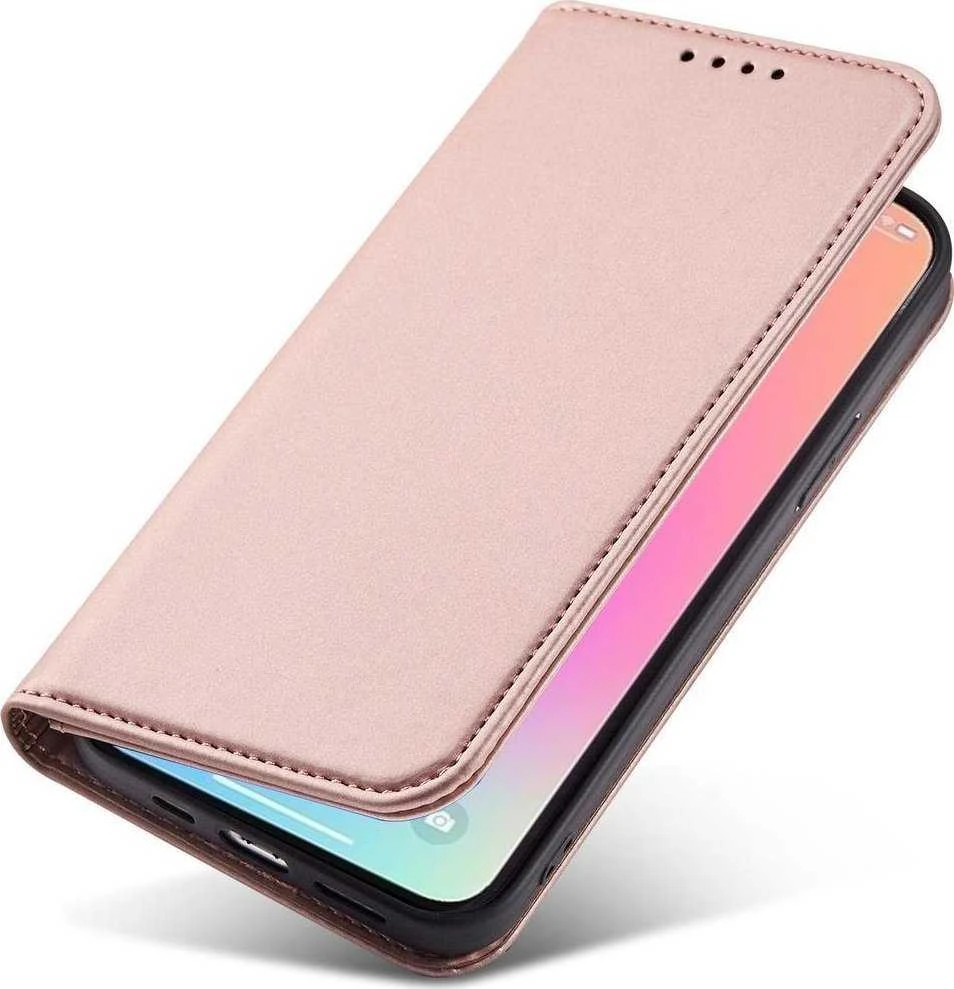 Hurtel Magnet Card dėklas skirtas iPhone 13 Pro Max, rožinis