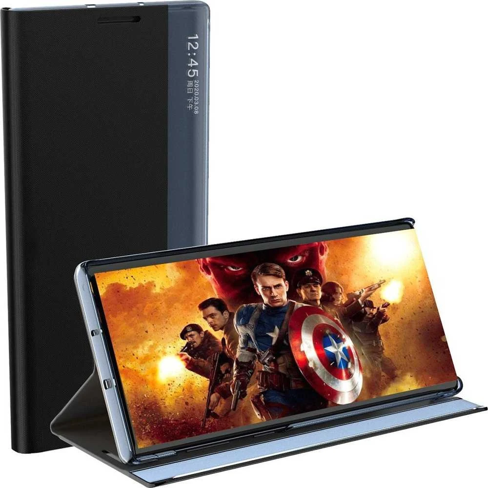 Hurtel Dėklas dangtelis su atvartu ir stovu Xiaomi Redmi Note 12 Pro+ New Sleep Case mėlyna