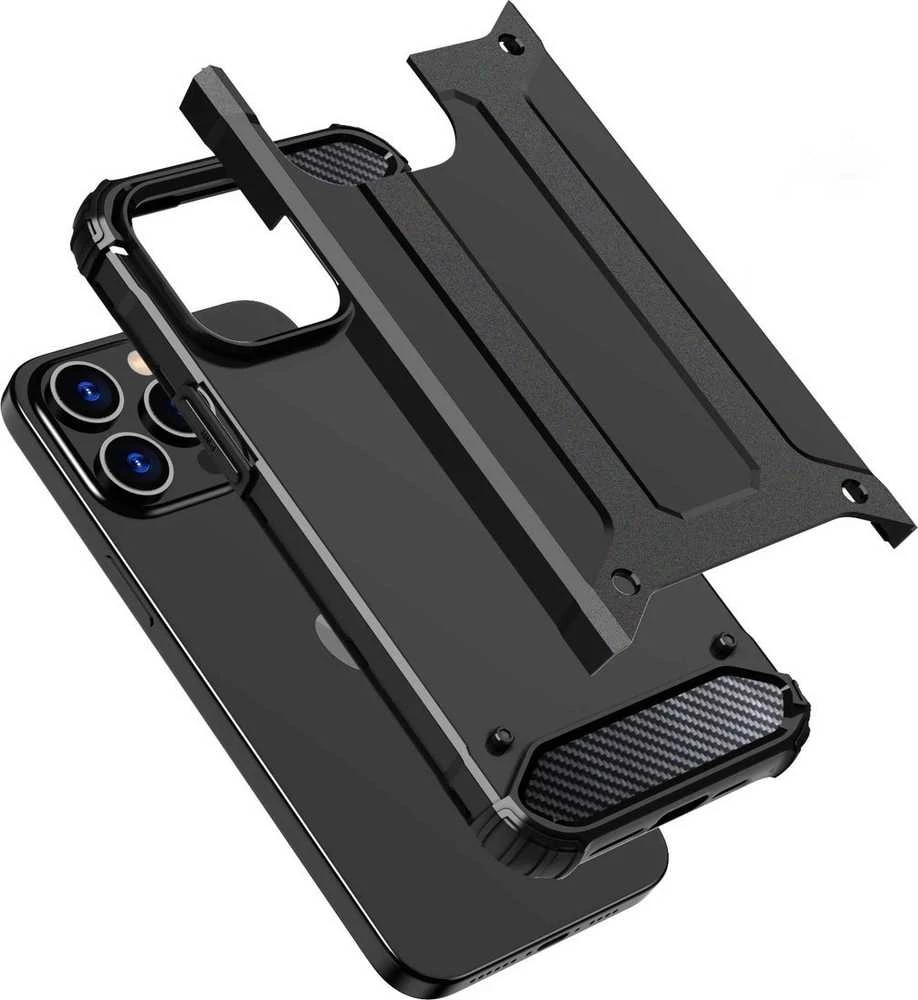 Hurtel Apple iPhone 15 Pro Hybrid Armor – dėklas telefonui juodos spalvos