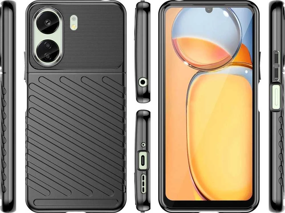 Hurtel Thunder Case armored Xiaomi Redmi 13c – dėklas telefonui juodos spalvos