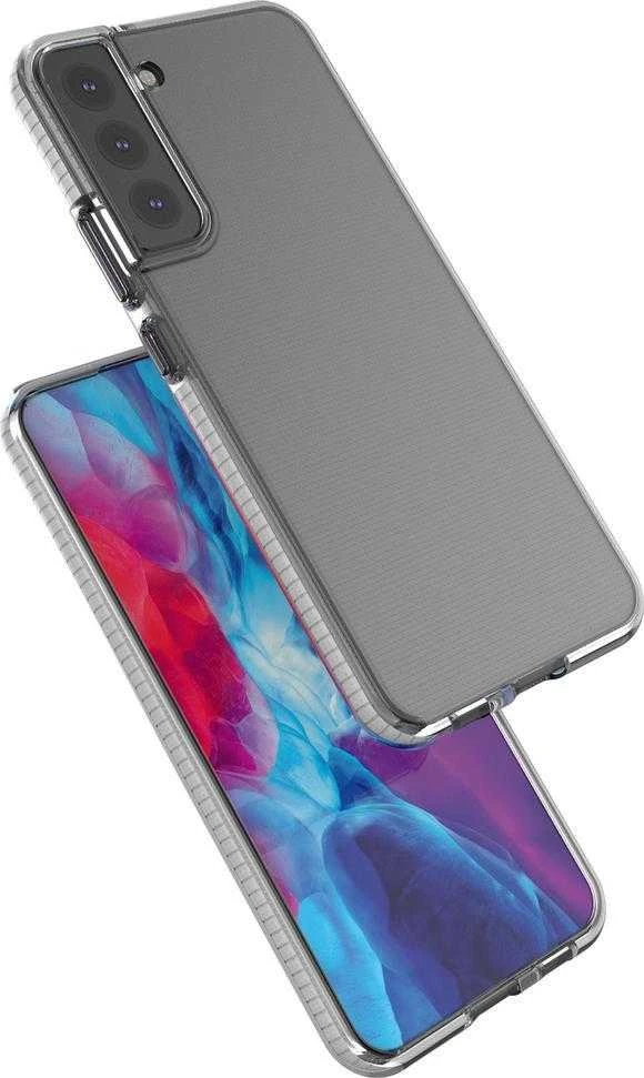 Hurtel Spring dėklas su spalvotu rėmeliu skirtas Samsung Galaxy S22 + (S22 Plus), šviesiai rožinis