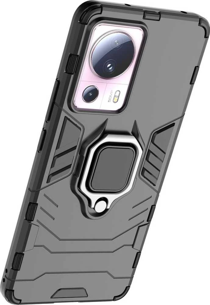 Hurtel Dėklas Armored Case for Xiaomi 13 Lite Magnetic Holder Ring Armor juoda