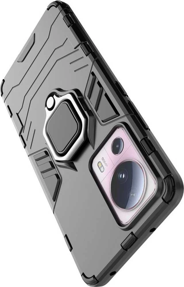 Hurtel Dėklas Armored Case for Xiaomi 13 Lite Magnetic Holder Ring Armor juoda