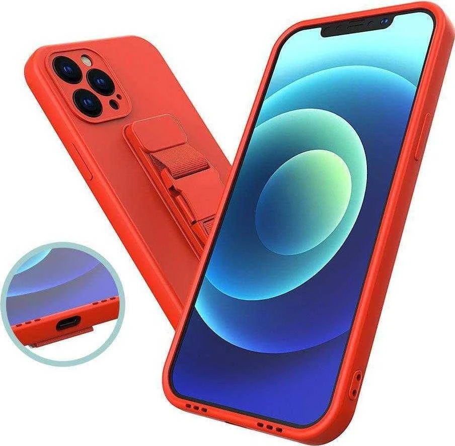 Hurtel Rope dėklas su dirželiu skirtas Xiaomi Redmi 10, rožinis