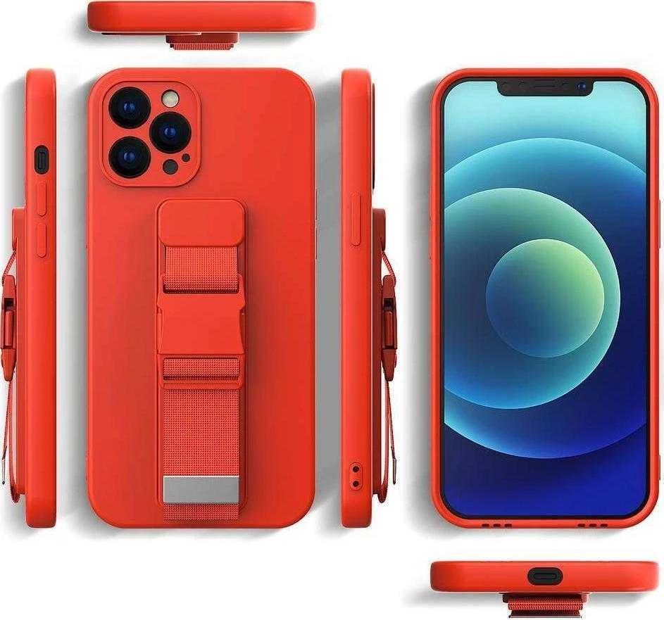 Hurtel Rope dėklas su dirželiu skirtas Samsung Galaxy S22 + (S22 Plus), rožinis