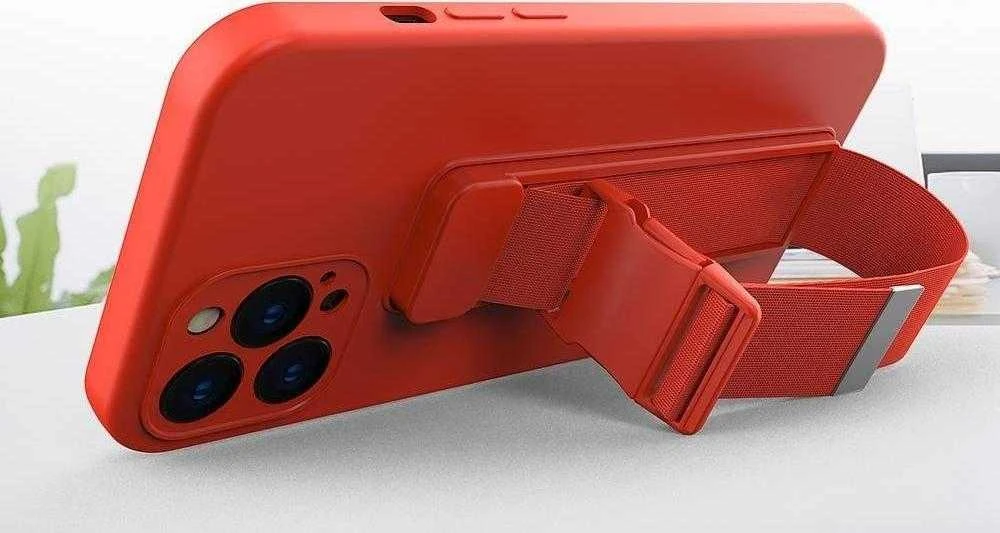 Hurtel Rope dėklas su dirželiu skirtas Samsung Galaxy A73, raudonas