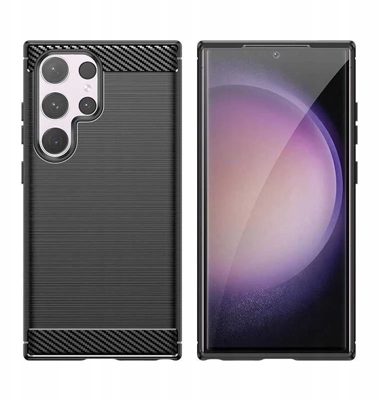 Hurtel Carbon Case do Samsung Galaxy S24 FE – dėklas telefonui juodos spalvos