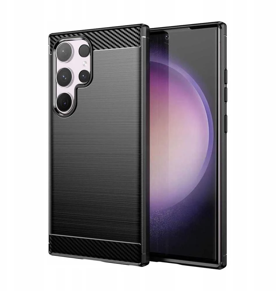 Hurtel Carbon Case do Samsung Galaxy S24 FE – dėklas telefonui juodos spalvos