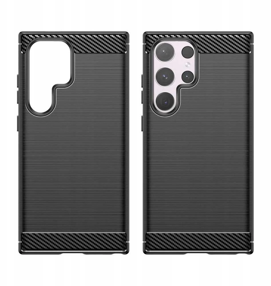 Hurtel Carbon Case do Samsung Galaxy S24 FE – dėklas telefonui juodos spalvos