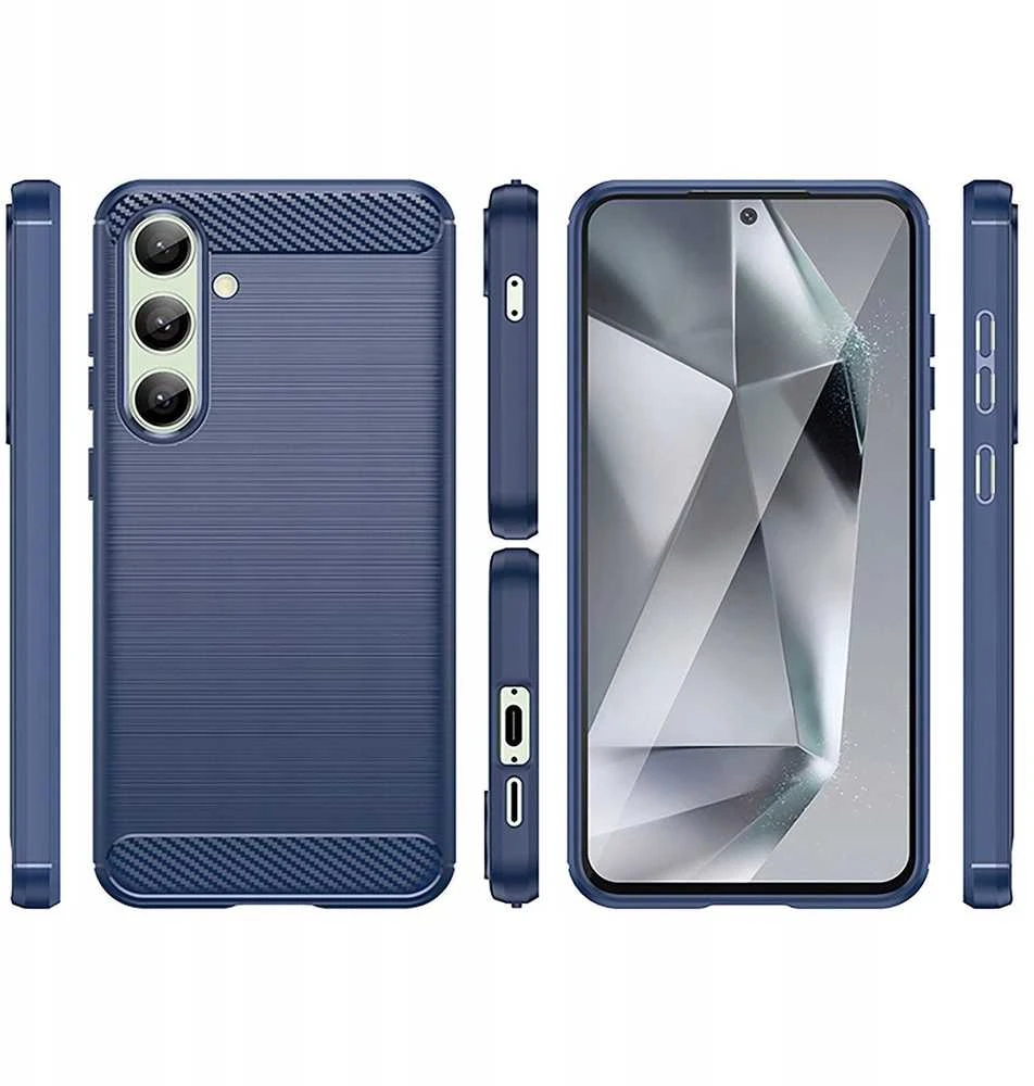 Hurtel Carbon Case do Samsung Galaxy S24 FE – dėklas telefonui mėlynos spalvos