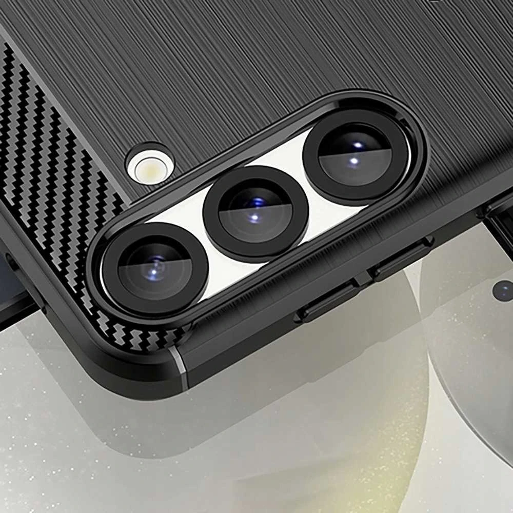 Hurtel Carbon dėklas skirtas Samsung Galaxy S25 Edge – juodos spalvos