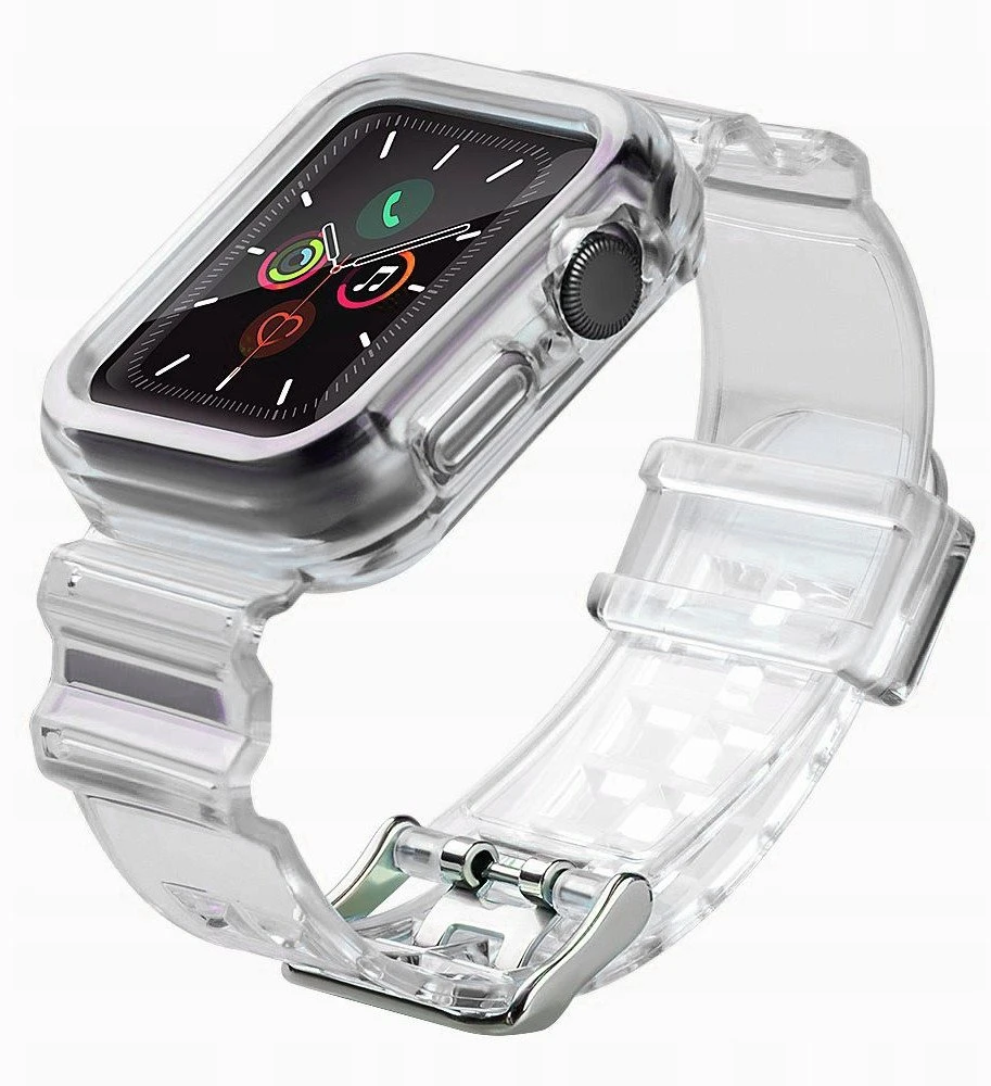 Hurtel Silikoninė apyrankė Bracelet Case Strap Light Set, skirta 44mm laikrodžiui – juodos spalvos