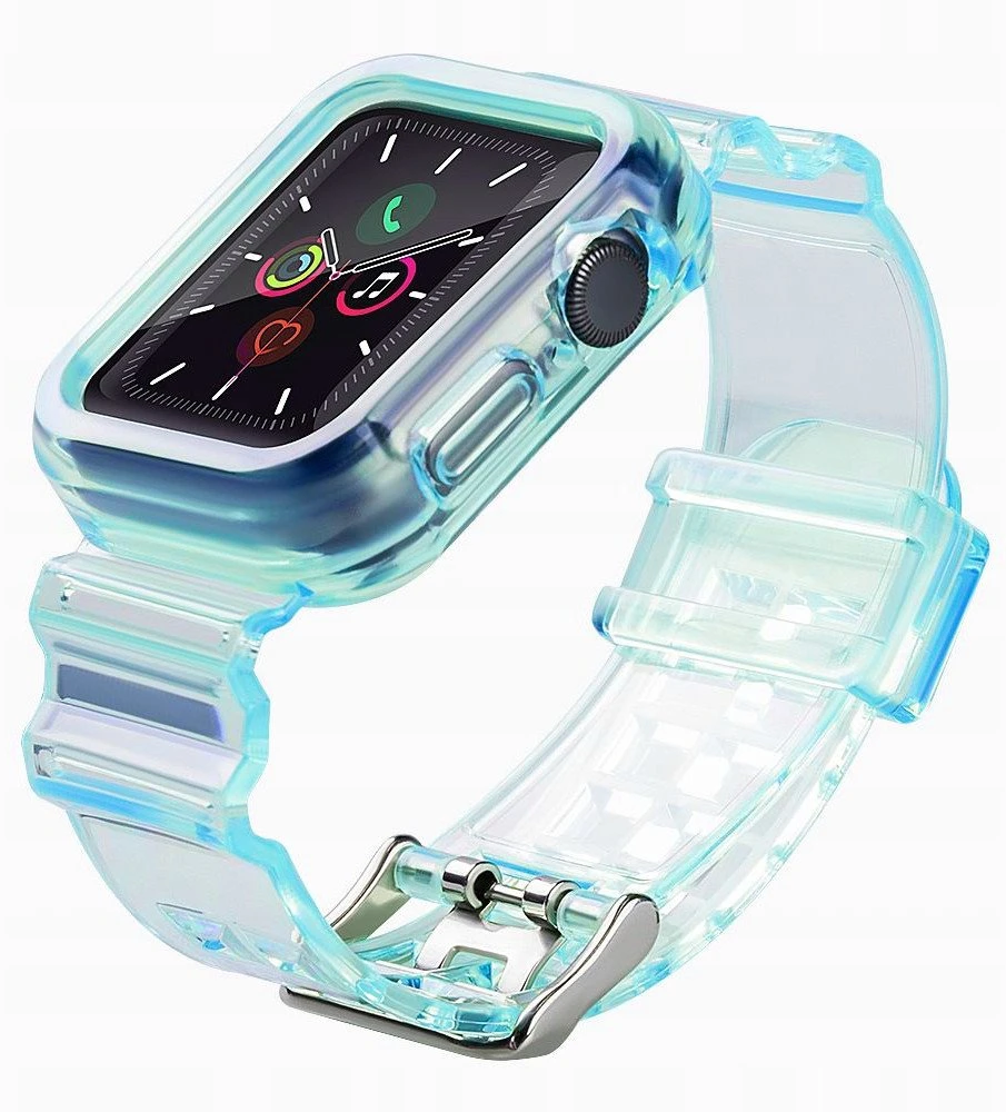 Hurtel Silikoninė apyrankė Bracelet Case Strap Light Set skirta Watch 42mm – mėlynos spalvos