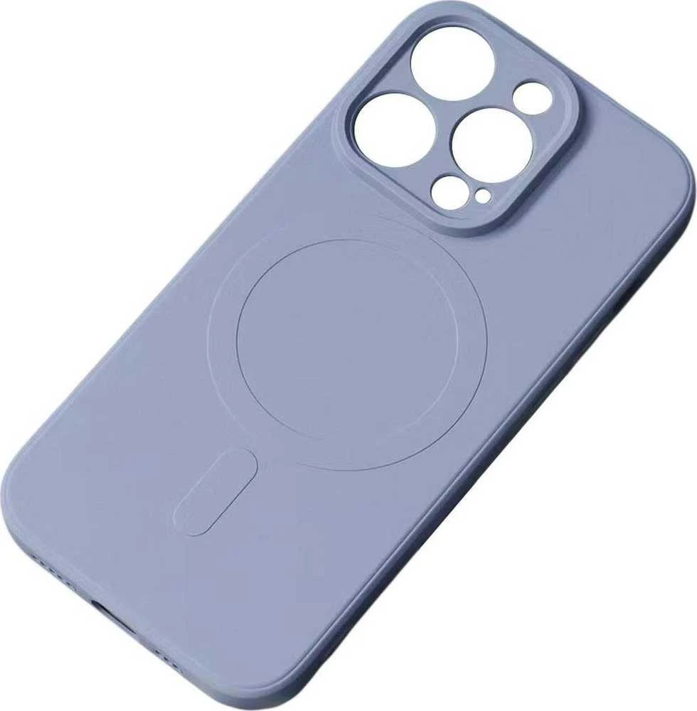 Hurtel MagSafe Compatible Silikoninis Apple iPhone 15 Pro Silikoninis dėklas – pilkos spalvos
