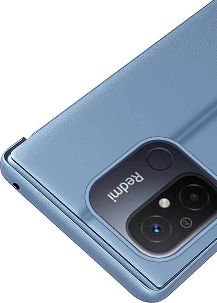Dėklas Hurtel Glossy Flip Case, skirtas Xiaomi Redmi 11A / Poco C55 / Redmi 12C Clear View Case juoda
