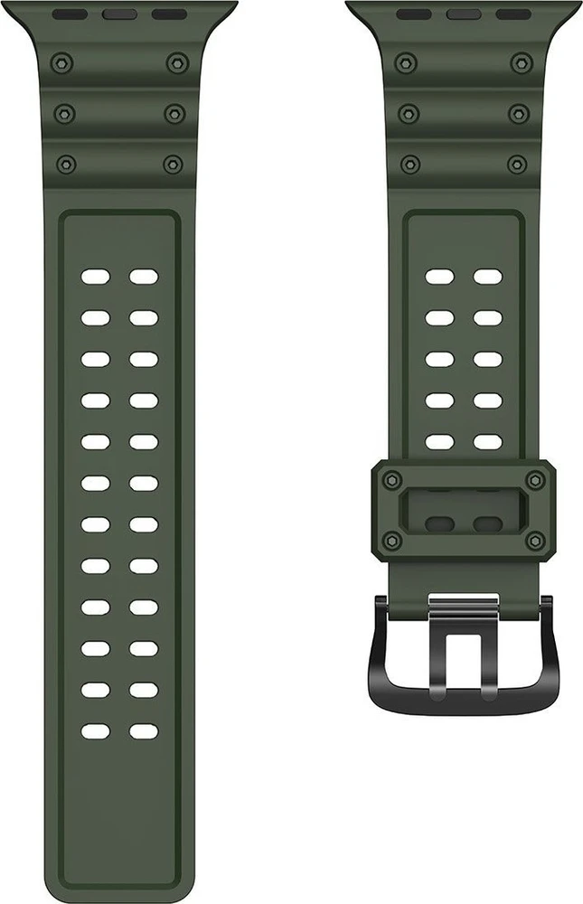 Hurtel Apyrankė Triple Protection skirta Watch SE, 9, 8, 7, 6, 5, 4, 3, 2, 1 (41, 40, 38 mm), žalios spalvos