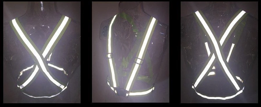 Hurtel Reflective petnešos dviračiui motociklui bėgiojimui šviesą atspindinti liemenė oranžinė