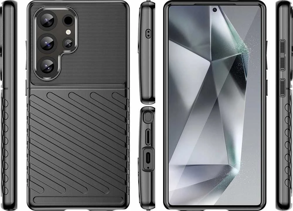 Hurtel Thunder Case Samsung Galaxy S25 Ultra dėklas telefonui juodos spalvos