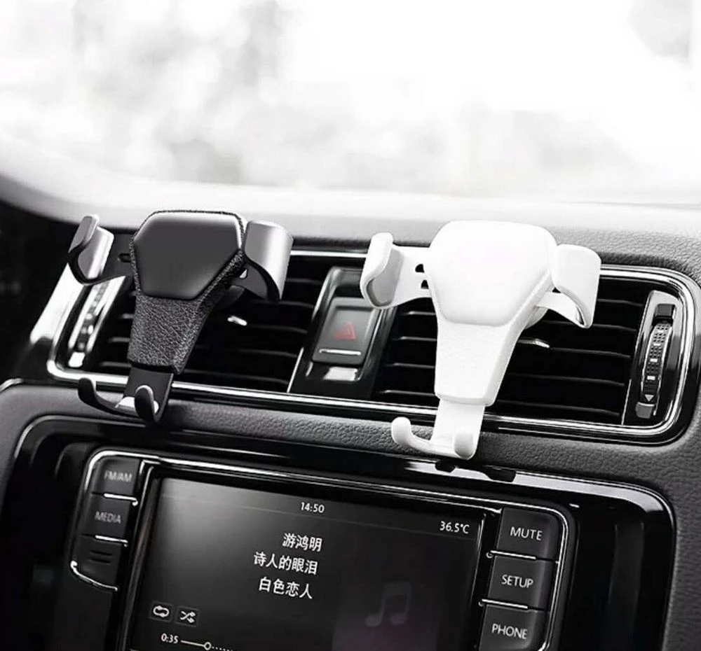 Hurtel Laikiklis automobilinis telefonui, skirtas gravitacijai ant ventiliacijos grotelių, automobilinis laikiklis H01 juodas