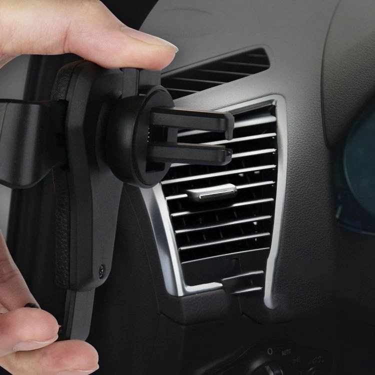 Hurtel Laikiklis automobilinis telefonui, skirtas gravitacijai ant ventiliacijos grotelių, automobilinis laikiklis H01 juodas