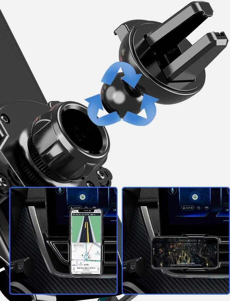 Hurtel Gravity Universalus gravitacijos automobilio laikiklis tamsiai pilkas (YC05)