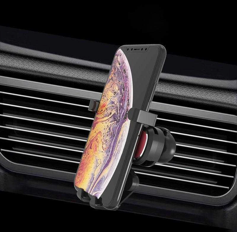 Hurtel Gravity automobilinis laikiklis išmaniajam telefonui ant orlaidės su oro gaivikliu sidabrinė