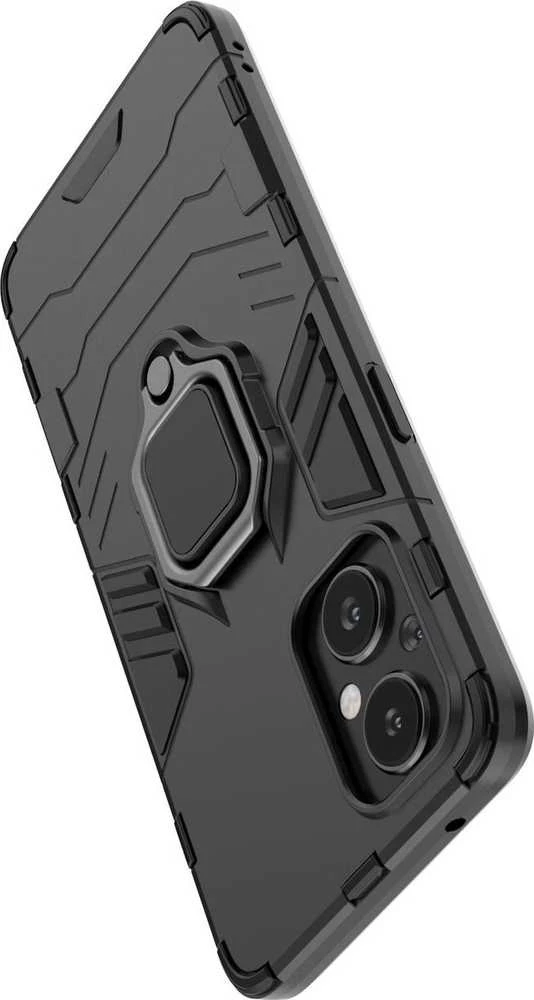 Hurtel Ring Armor hibridinis dėklas + magnetinis laikiklis skirtas OnePlus Nord N20 5G, juodas