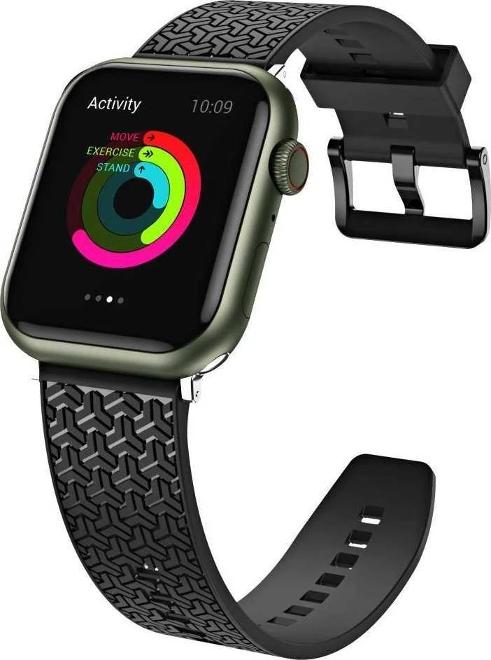 Hurtel Išmaniojo laikrodžio Apple 7/SE dirželis, Juodos spalvos, 42/44/45 mm