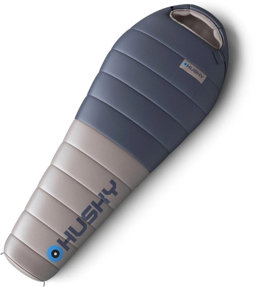 Husky DOPY Down Sleeping Bag -25 °C, 85 × 220 cm, 1.69 kg, Mėlyna-Pilkas