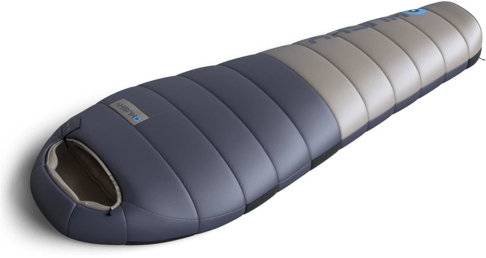 Husky DOPY Down Sleeping Bag -25 °C, 85 × 220 cm, 1.69 kg, Mėlyna-Pilkas