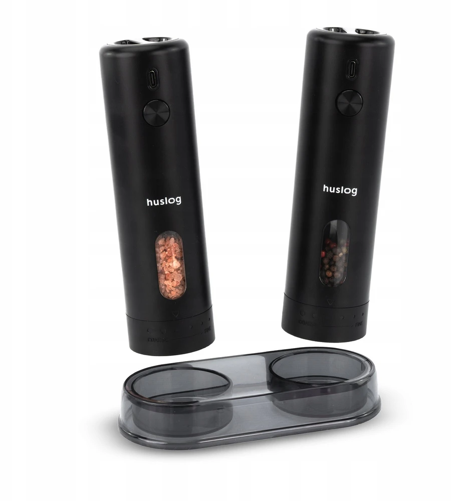 Huslog elektrinių malūnėlių rinkinys su USB įkrovimu