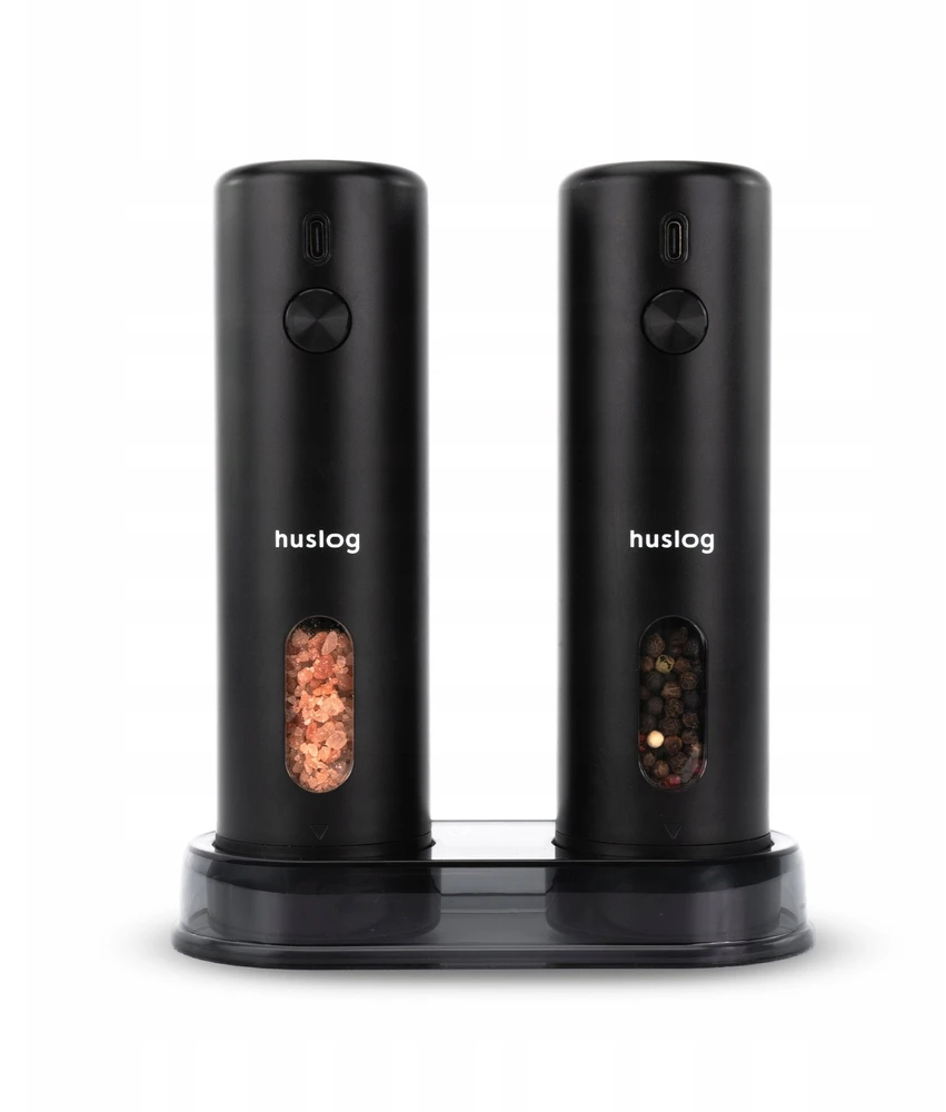 Huslog elektrinių malūnėlių rinkinys su USB įkrovimu