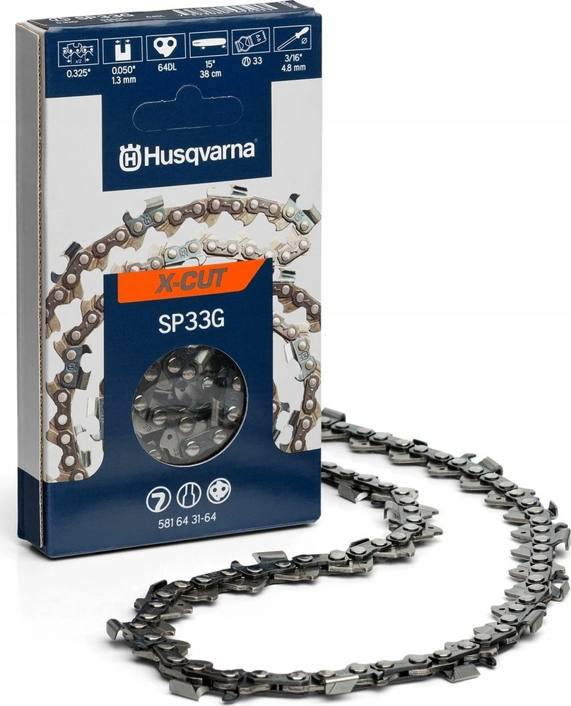Pjūklo grandinė Husqvarna X-Cut; 15''; 38 cm; .325; 64; 1,3 mm