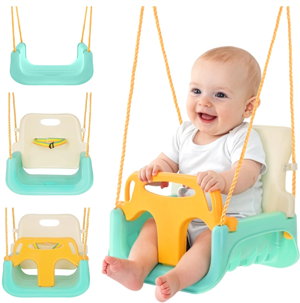 Kruzzel 3-in-1 Kreminis and Turquoise Children's Swing