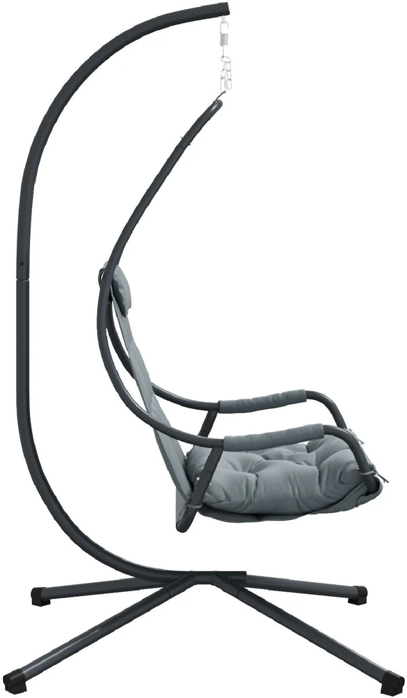 Kabantis kiaušinis Plienas 94 x 107 x 196,5 cm Antracitas
