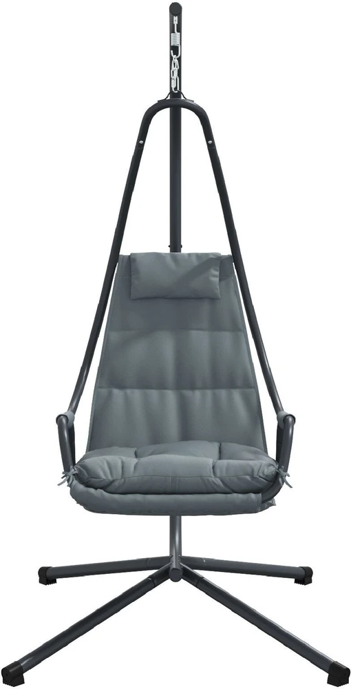 Kabantis kiaušinis Plienas 94 x 107 x 196,5 cm Antracitas