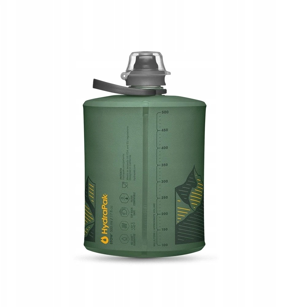 „HydraPak Stow 500 ml“, šalavijo žalios spalvos