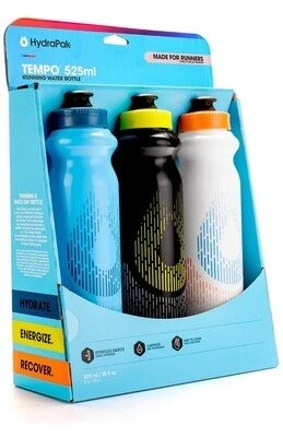 Gertuvė HydraPak Tempo Bottle 3-Pack 525ml, Mėlyna/Baltas/Juodas