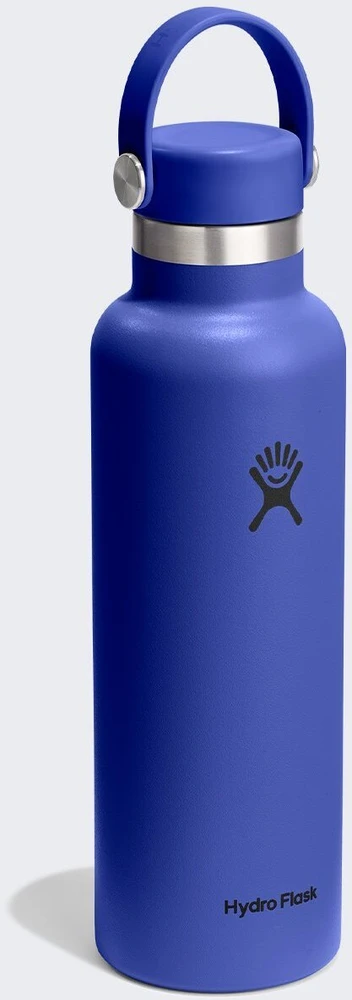„Hydro Flask“ termosas su standartiniu burnos lankstaus dangteliu ir šiaudeliu „Capri Mėlyna“ termosas, 621 ml