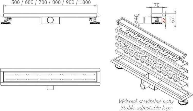 Hydroland Latakas Sleek 1200mm