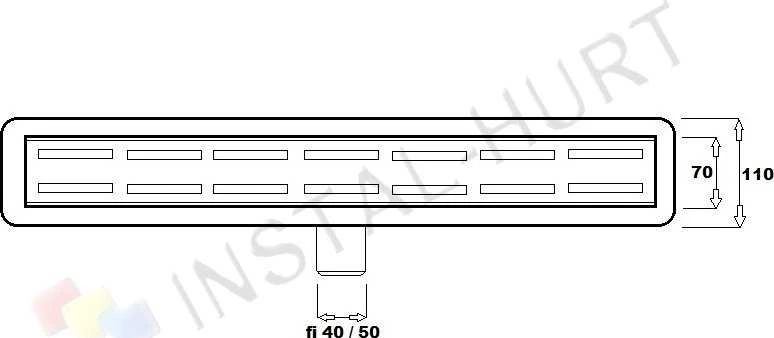 Hydroland Dušo latakas Fala 90cm