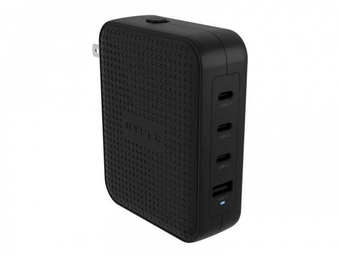 „Hyper HyperJuice“ 145 W USB-C GaN kelioninis įkroviklis su 4 prievadais - Juodas