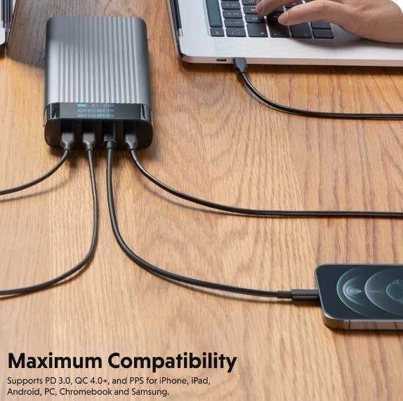 Hiper | HyperJuice 245W USB-C 100Wh baterijos paketas su OLED Ekranas