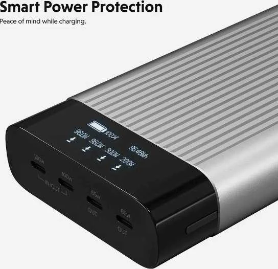 Hiper | HyperJuice 245W USB-C 100Wh baterijos paketas su OLED Ekranas