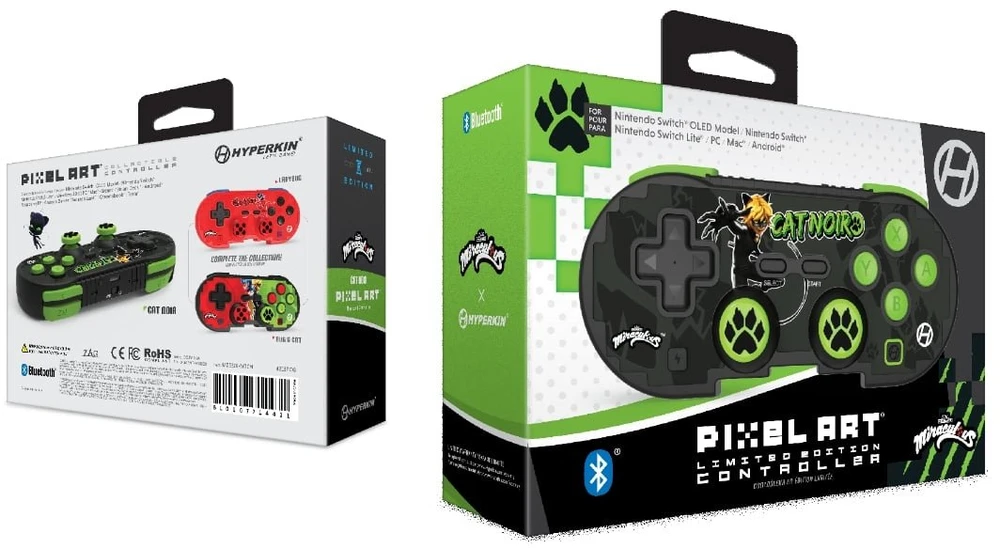 Pad Hyperkin Miraculous Wireless cat noir Juodas, Žalias (M01328-MTCN)