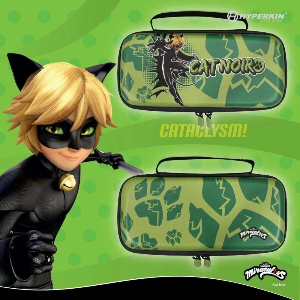 Oficialus „Hyperkin“ stebuklingas kietas dėklas – „Switch“ / „Oled“ / „Lite“ („Cat Noir“)