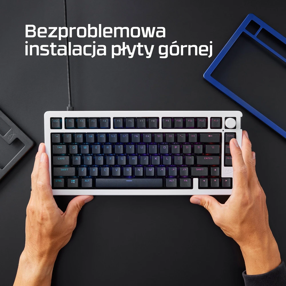 Klaviatūra „HyperX Alloy Rise 75“ viršutinė plokštelė, balta
