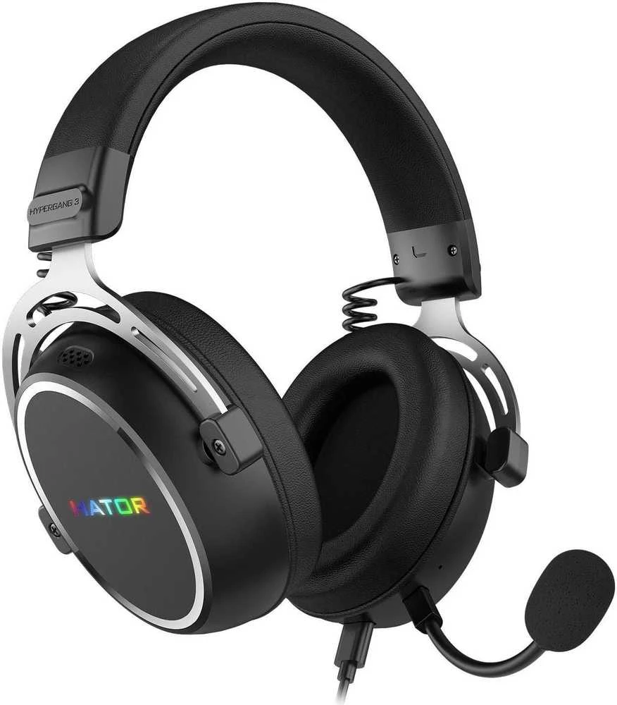 Hator Hypergang 3 ausinės su RGB apšvietimu