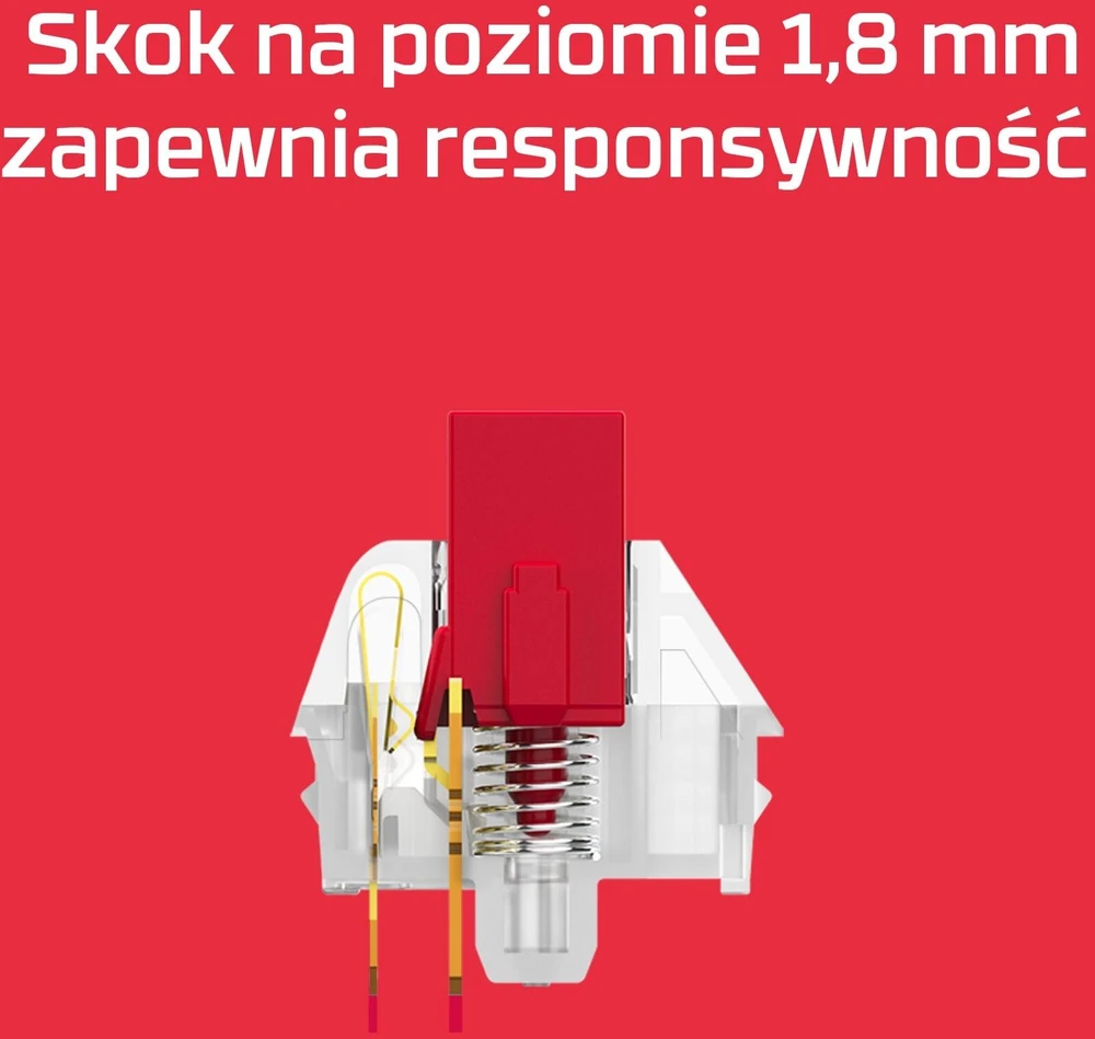 Klaviatūra „HyperX“ lytėjimo jungiklis