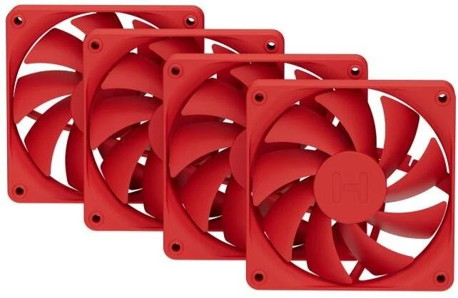 „Hyte FA12“ 120 mm PWM ventiliatoriai, 4 vnt. – „Wild Cherry“ spalvos